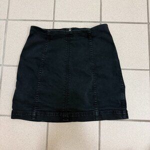 Free People Black Denim Mini Skirt Womens Size 4